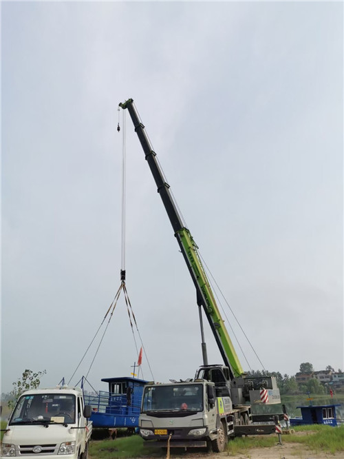 子洲县桥梁建设吊装案例